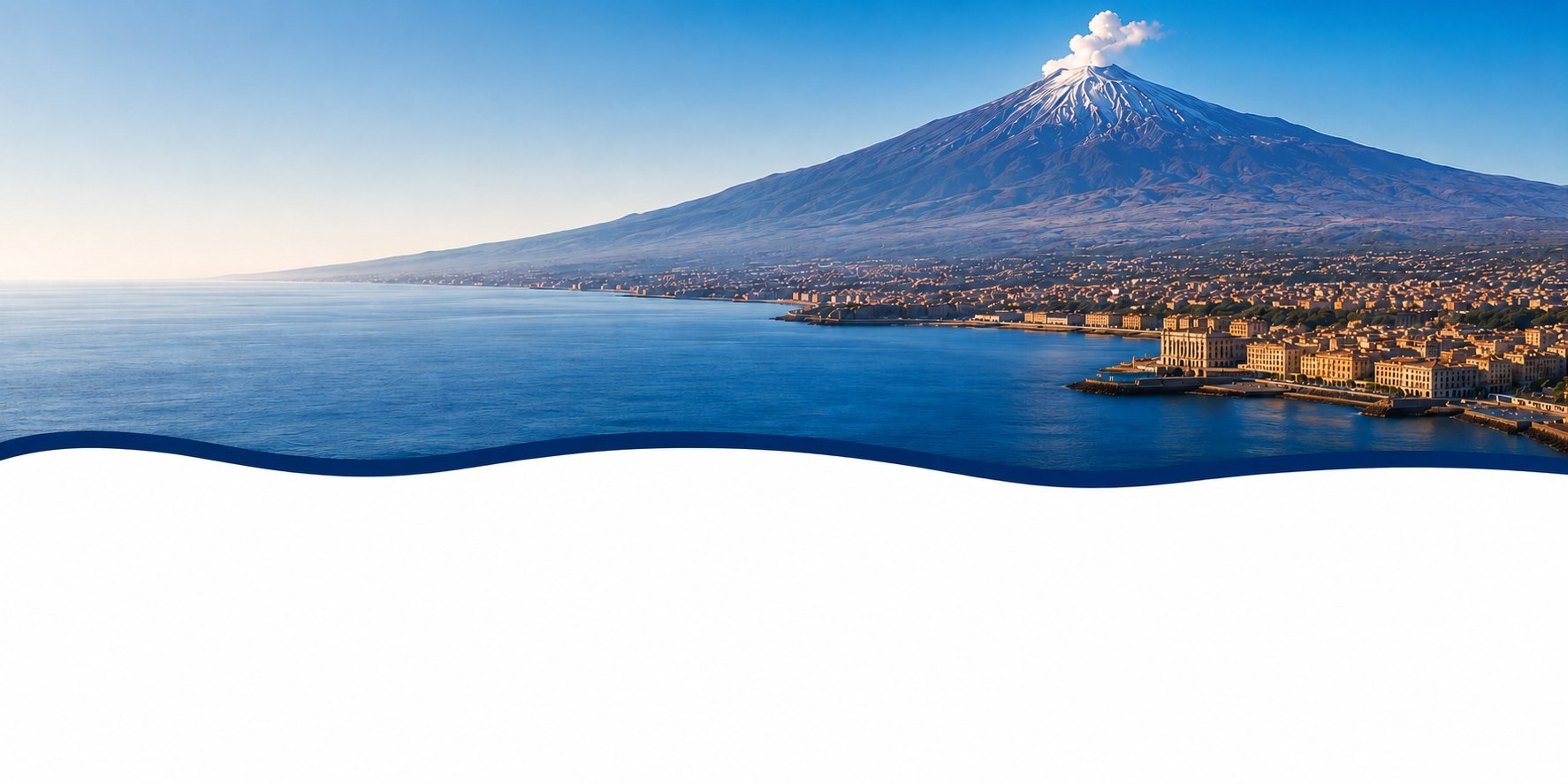 Vista dell’Etna e del mare di Catania, simbolo del territorio servito da Etniu